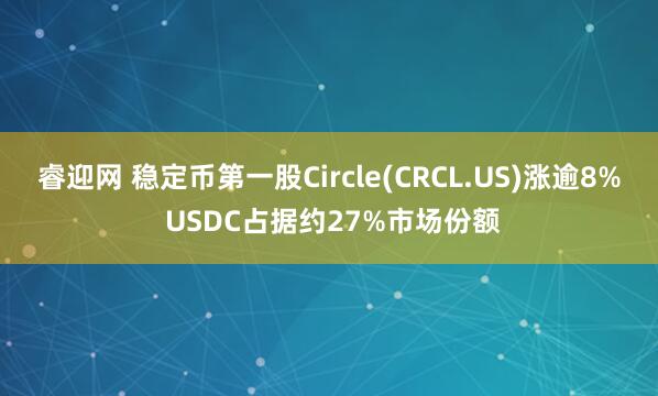 睿迎网 稳定币第一股Circle(CRCL.US)涨逾8% USDC占据约27%市场份额