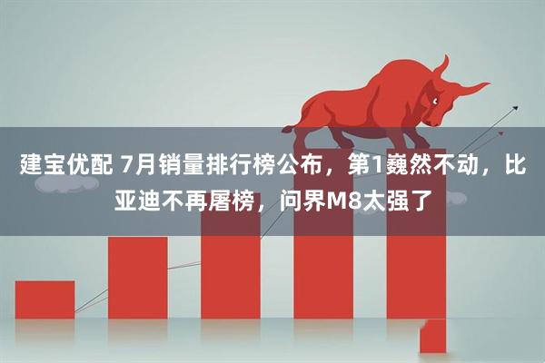 建宝优配 7月销量排行榜公布,第1巍然不动,比亚迪不再屠榜,问界M8太强了